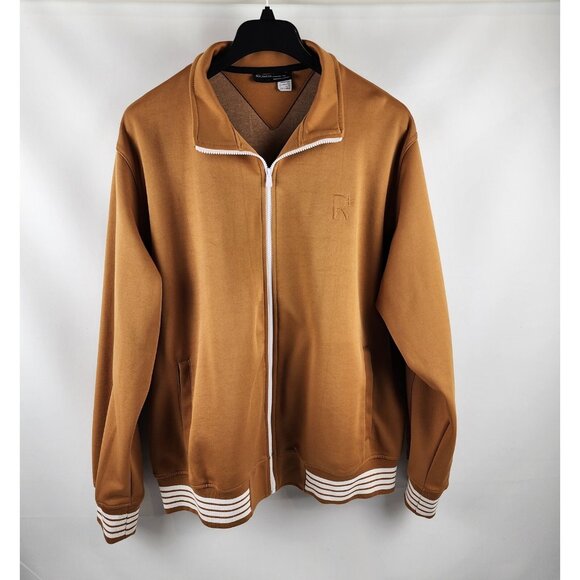 Rocawear Vintage Jacket Mens 2XL Hip Hop Brown/Tan White Track Jacket Jay Z - Picture 1 of 8